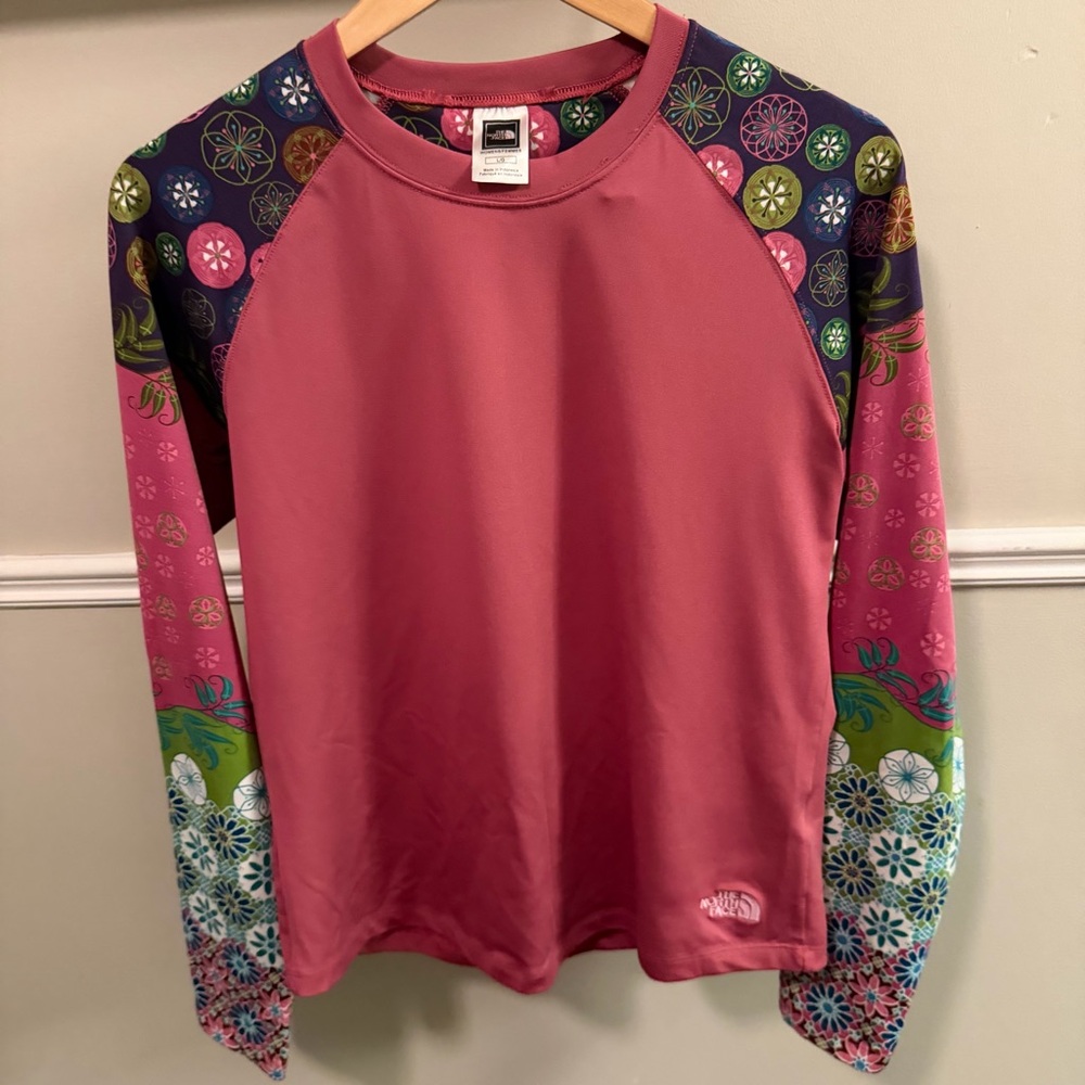 The North Face Pink Raglan Sleeve Performance Top